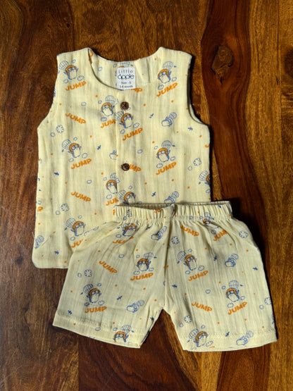 Organic Muslin Jabla with Shorts