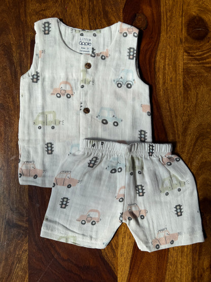 Organic Muslin Jabla with Shorts