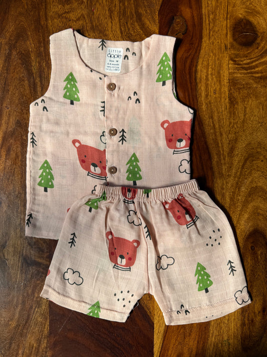 Organic Muslin Jabla with Shorts