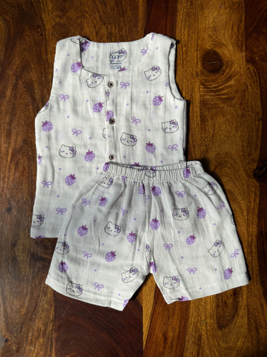 Organic Muslin Jabla with Shorts