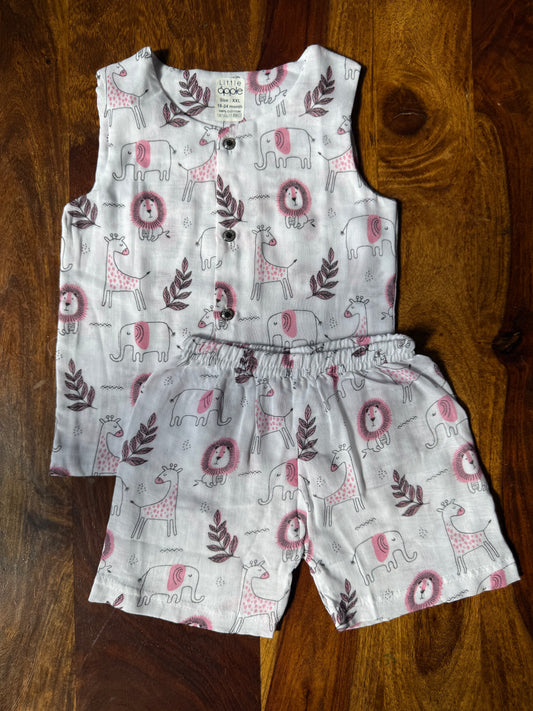 Organic Muslin Jabla with Shorts
