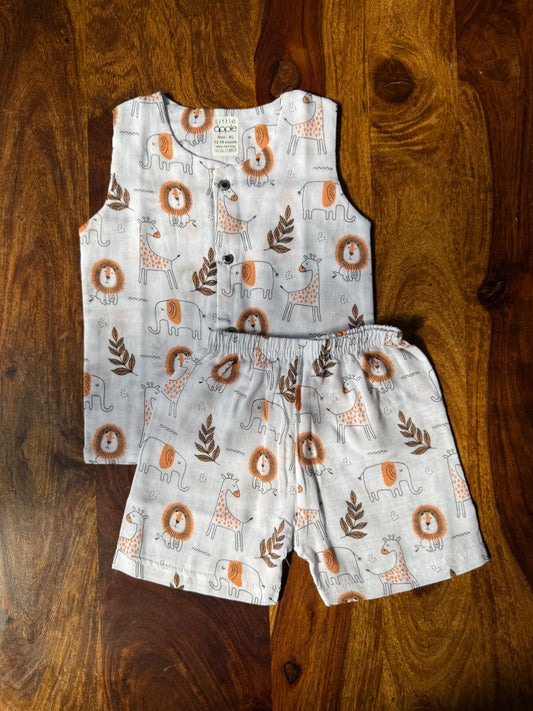 Organic Muslin Jabla with Shorts