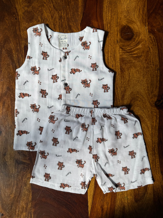 Organic Muslin Jabla with Shorts
