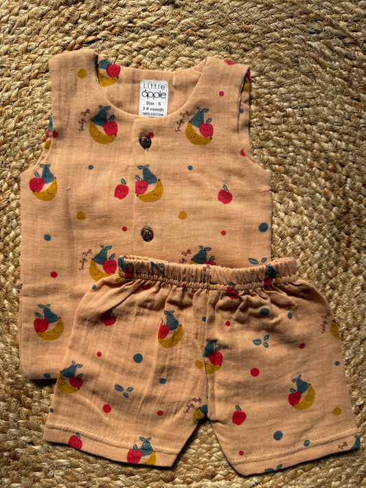 Organic Muslin Jabla with Shorts