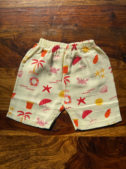 Organic Muslin Frill Top & Shorts Set
