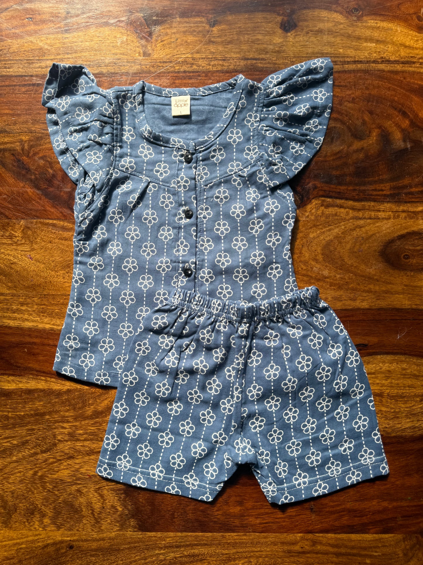 Organic Muslin Frill Top & Shorts Set