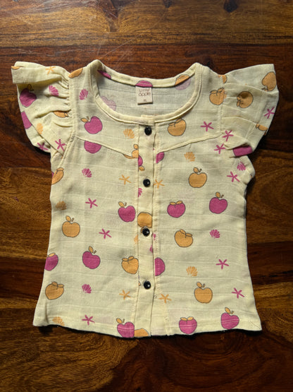 Organic Muslin Frill Top & Shorts Set