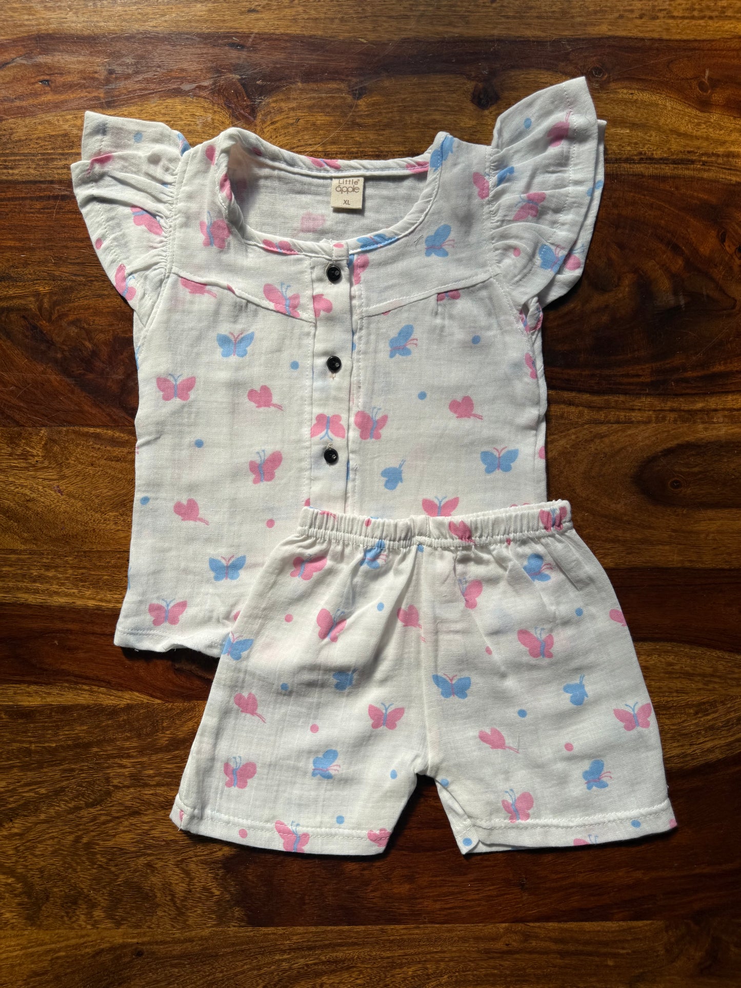 Organic Muslin Frill Top & Shorts Set
