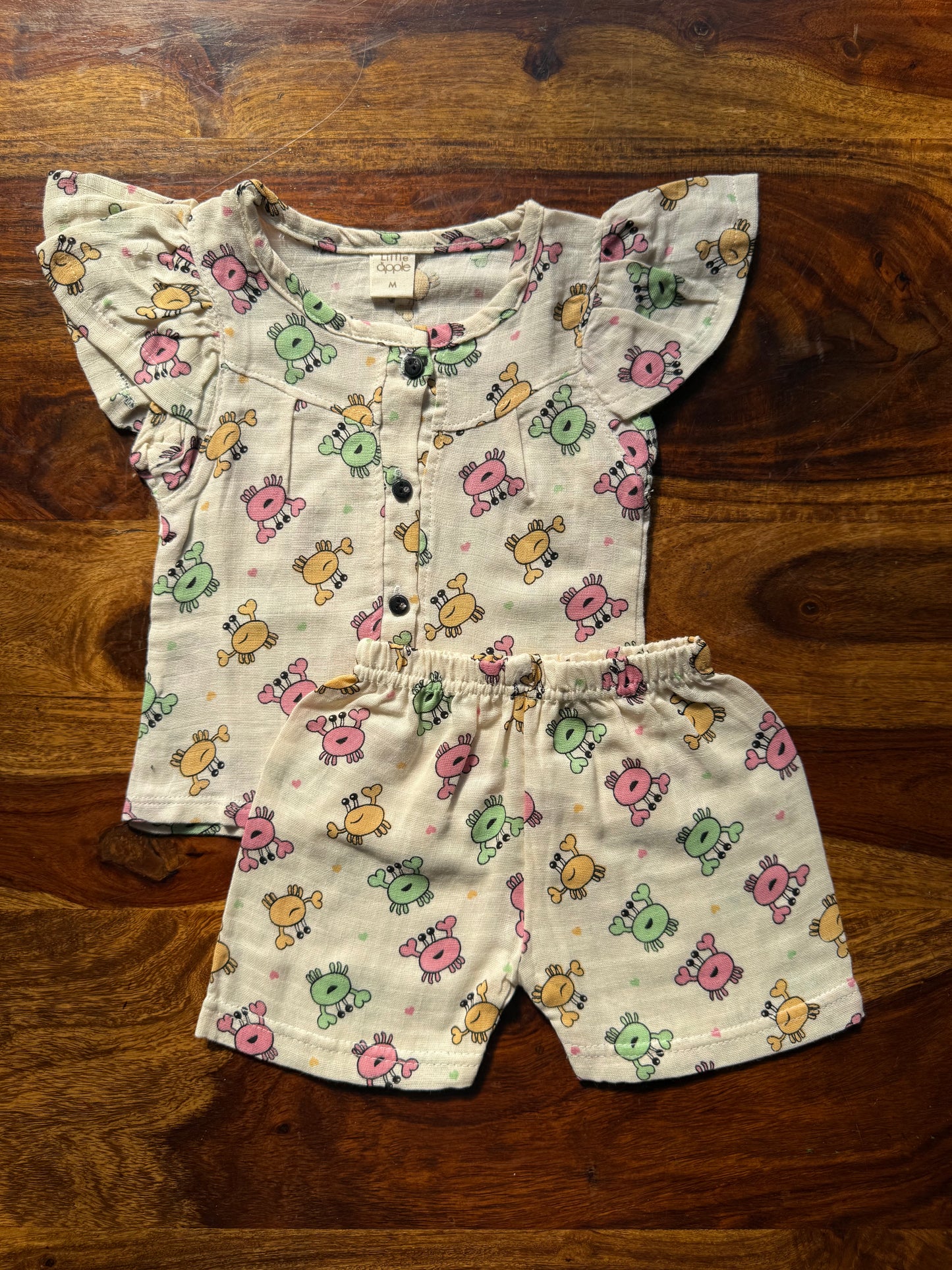 Organic Muslin Frill Top & Shorts Set