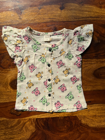 Organic Muslin Frill Top & Shorts Set