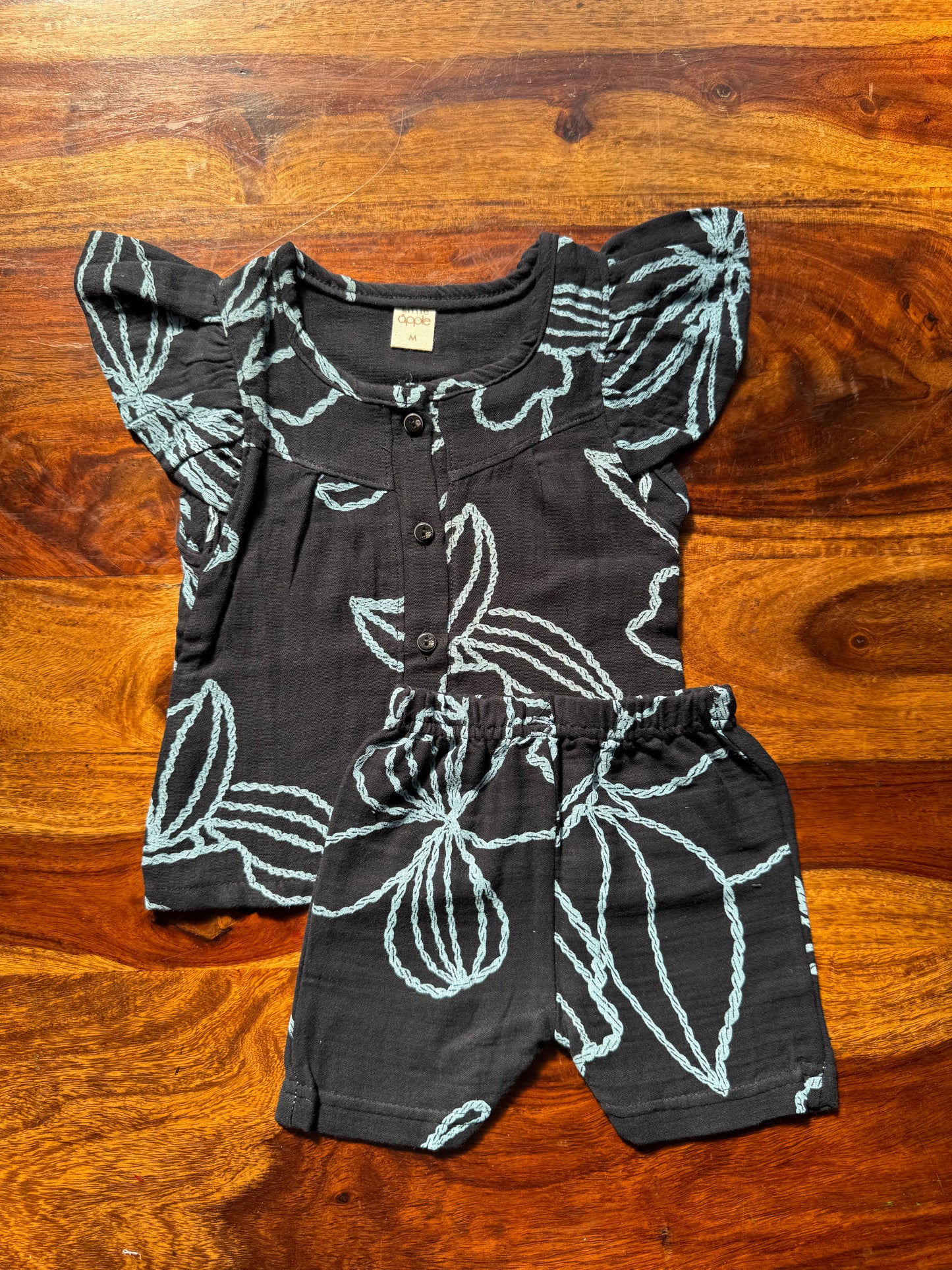 Organic Muslin Frill Top & Shorts Set