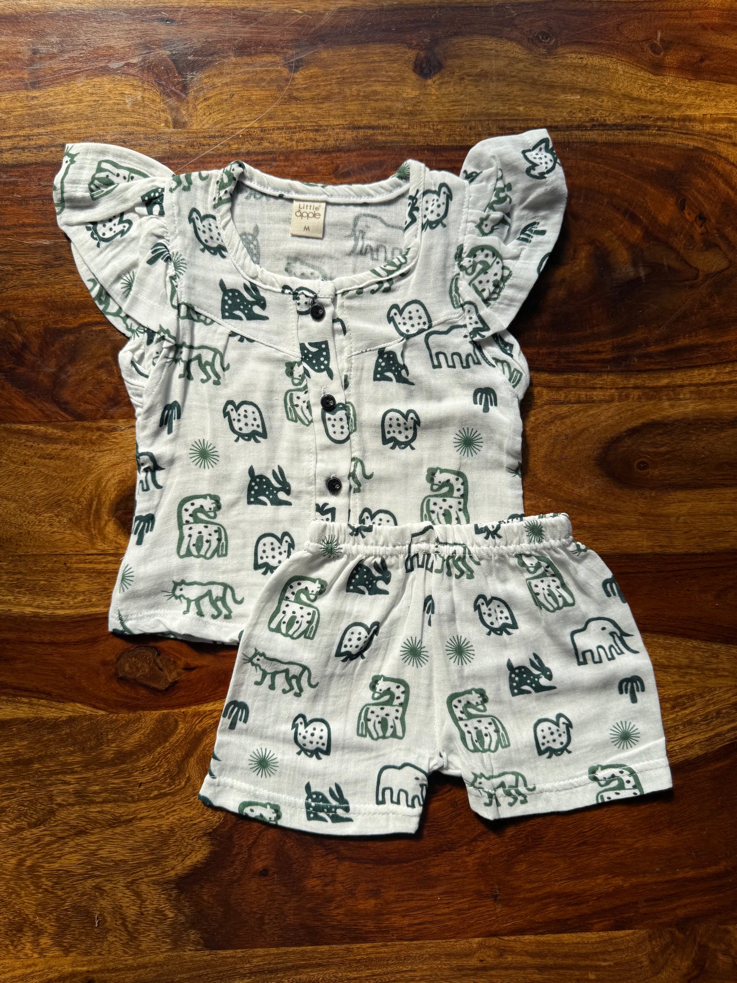 Organic Muslin Frill Top & Shorts Set