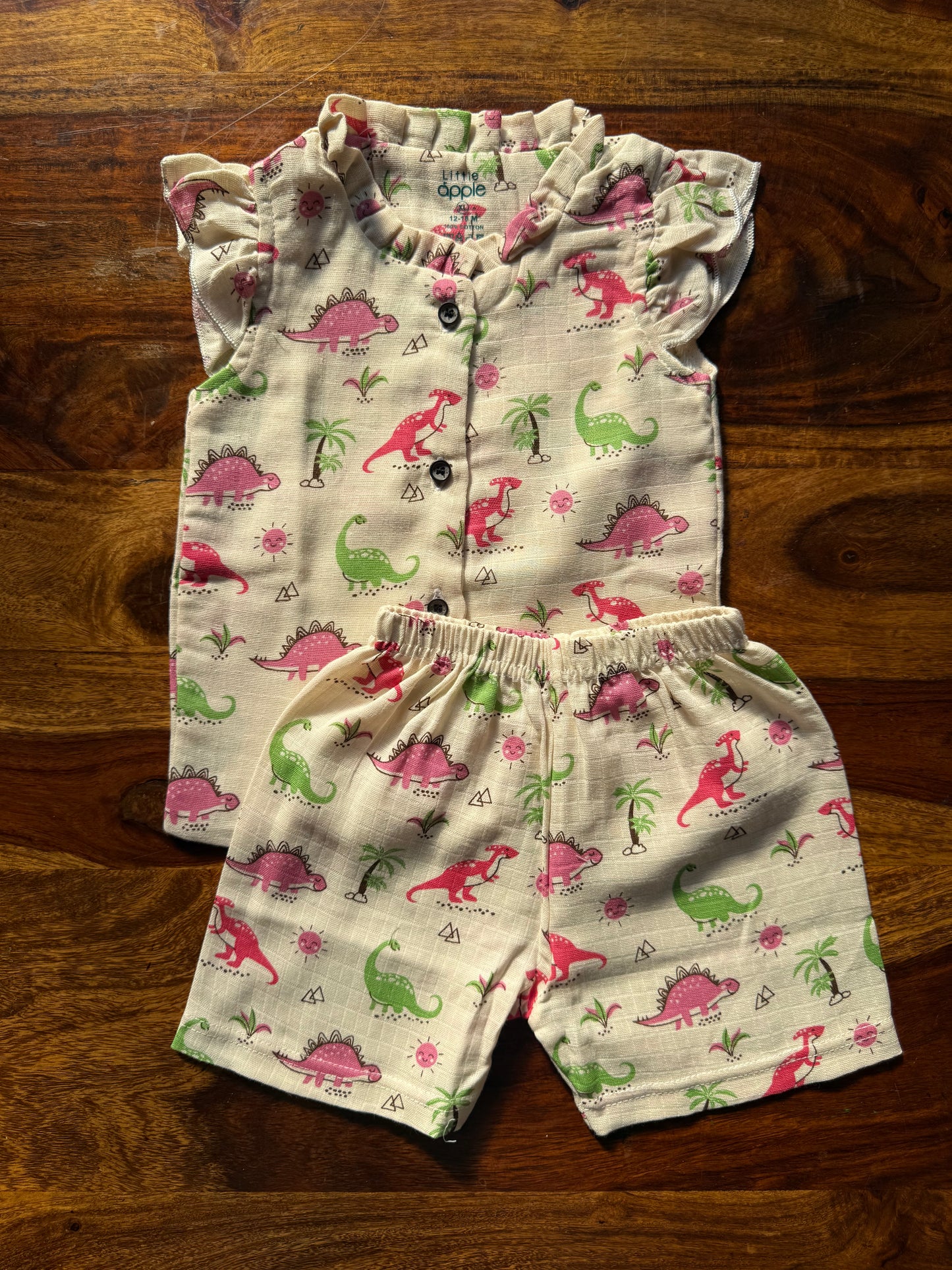 Organic Muslin Frill Neck Top set