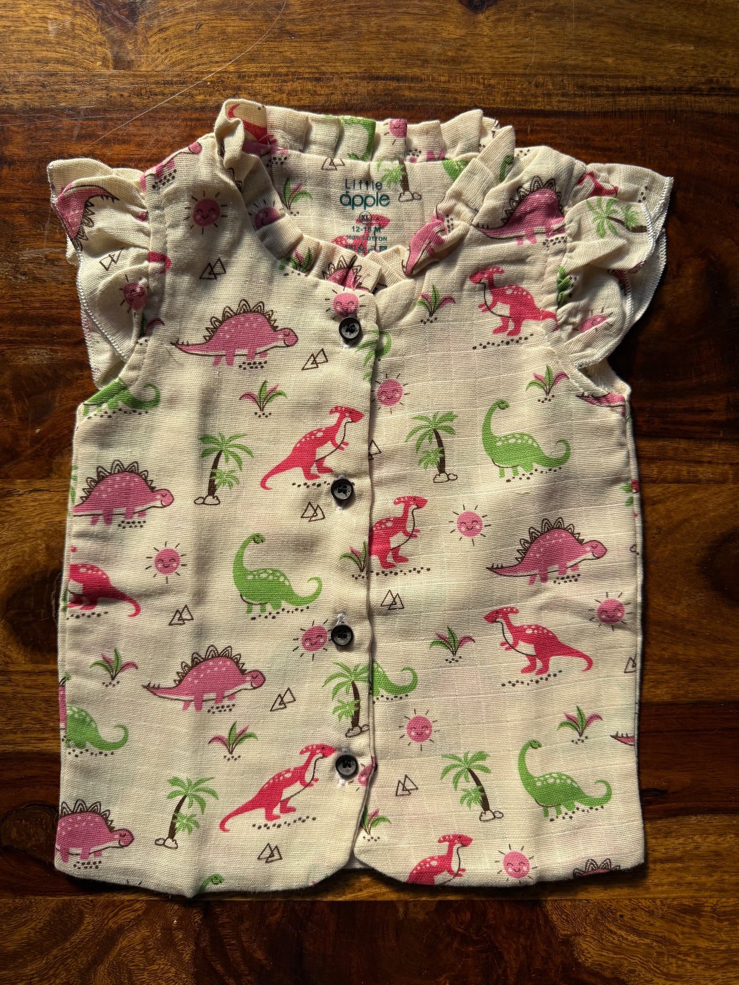 Organic Muslin Frill Neck Top set