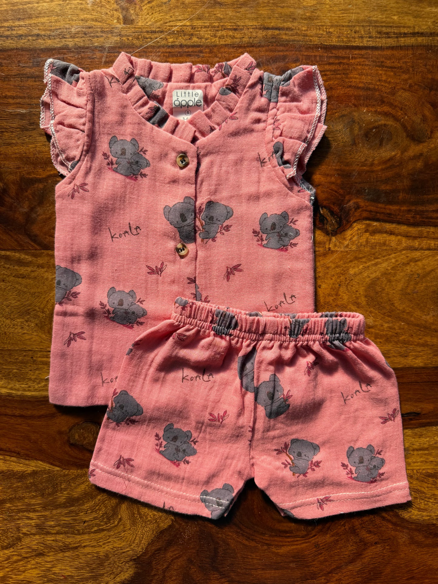 Organic Muslin Frill Neck Top set