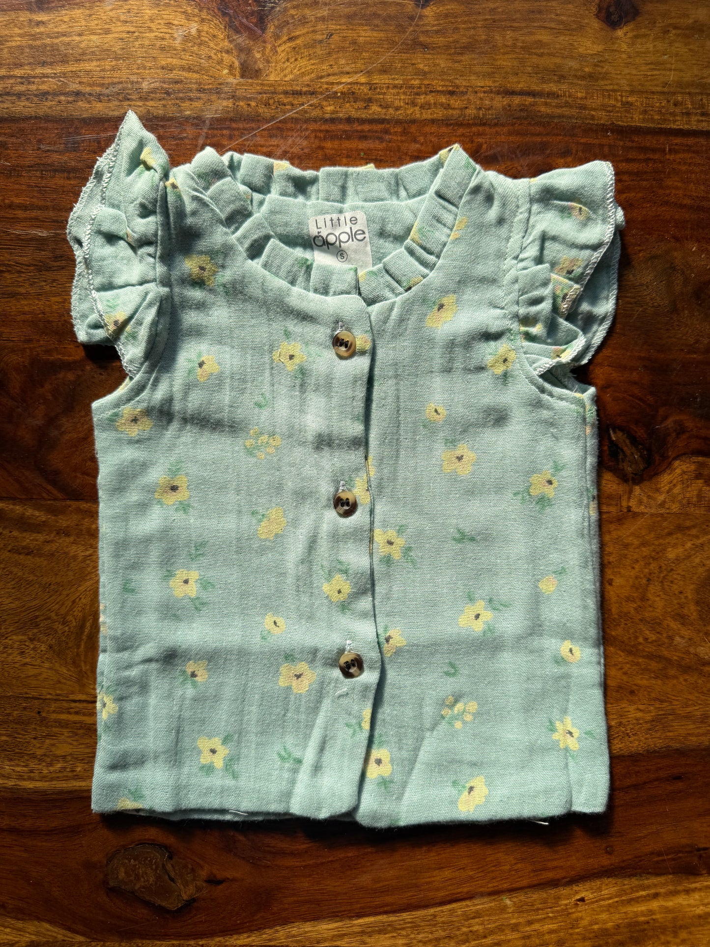 Organic Muslin Frill Neck Top set