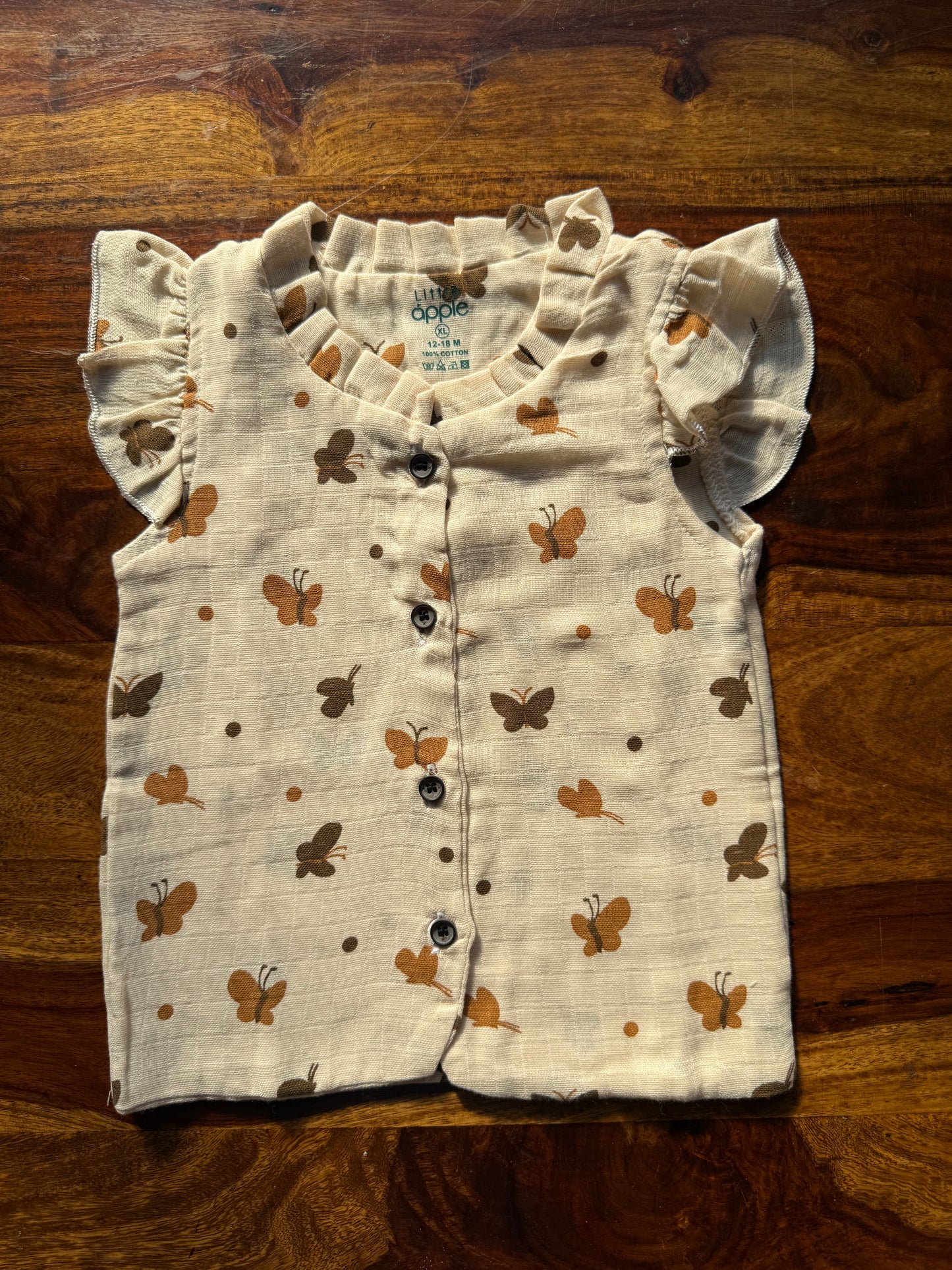 Organic Muslin Frill Neck Top set