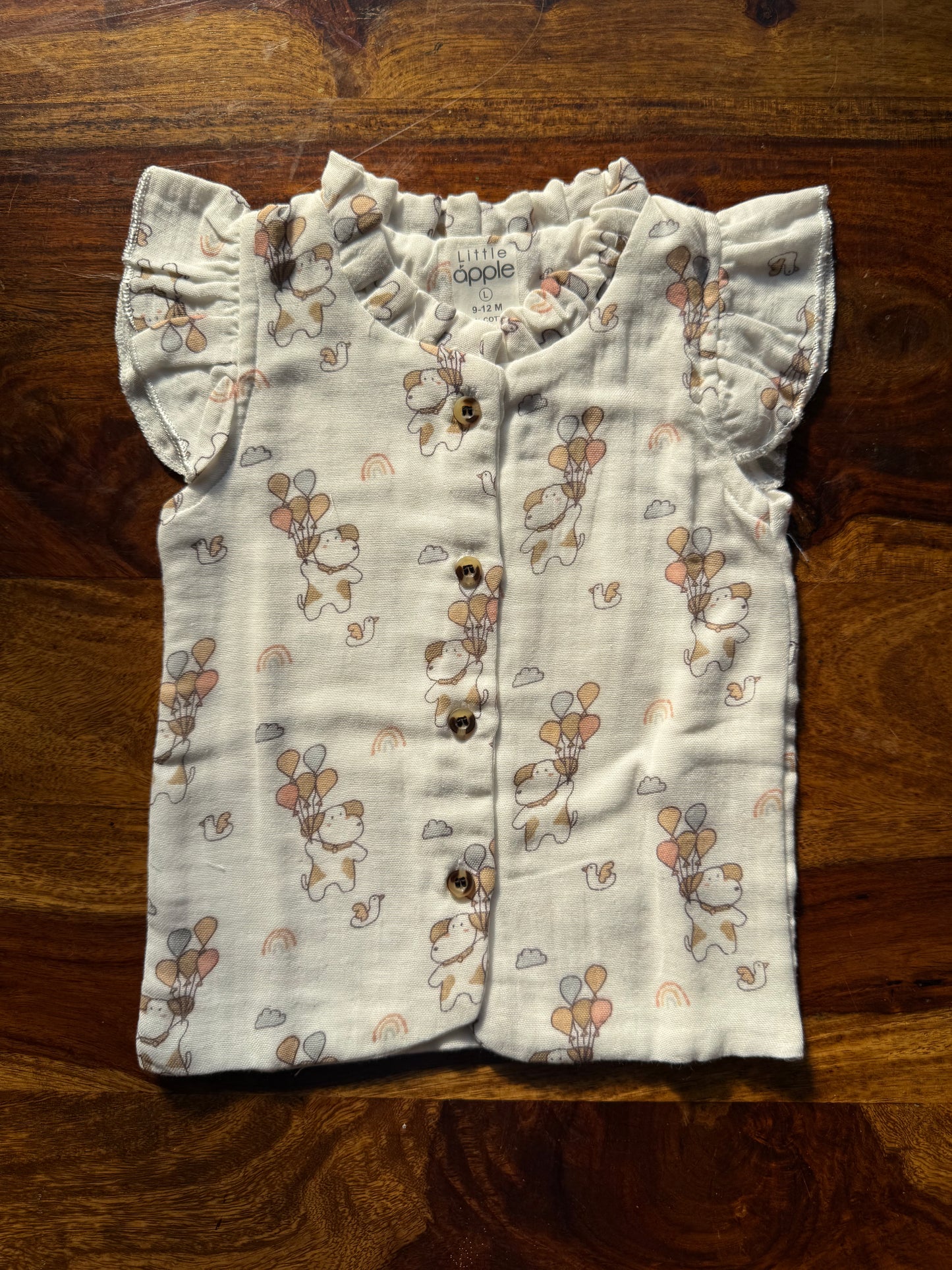 Organic Muslin Frill Neck Top set