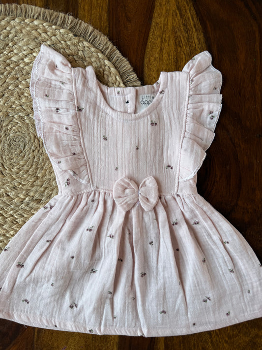 Organic Muslin Ruffle Frock