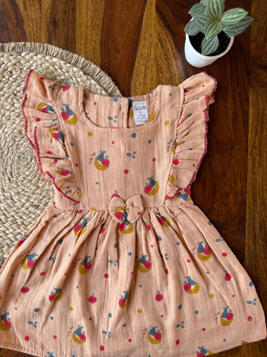 Organic Muslin Ruffle Frock
