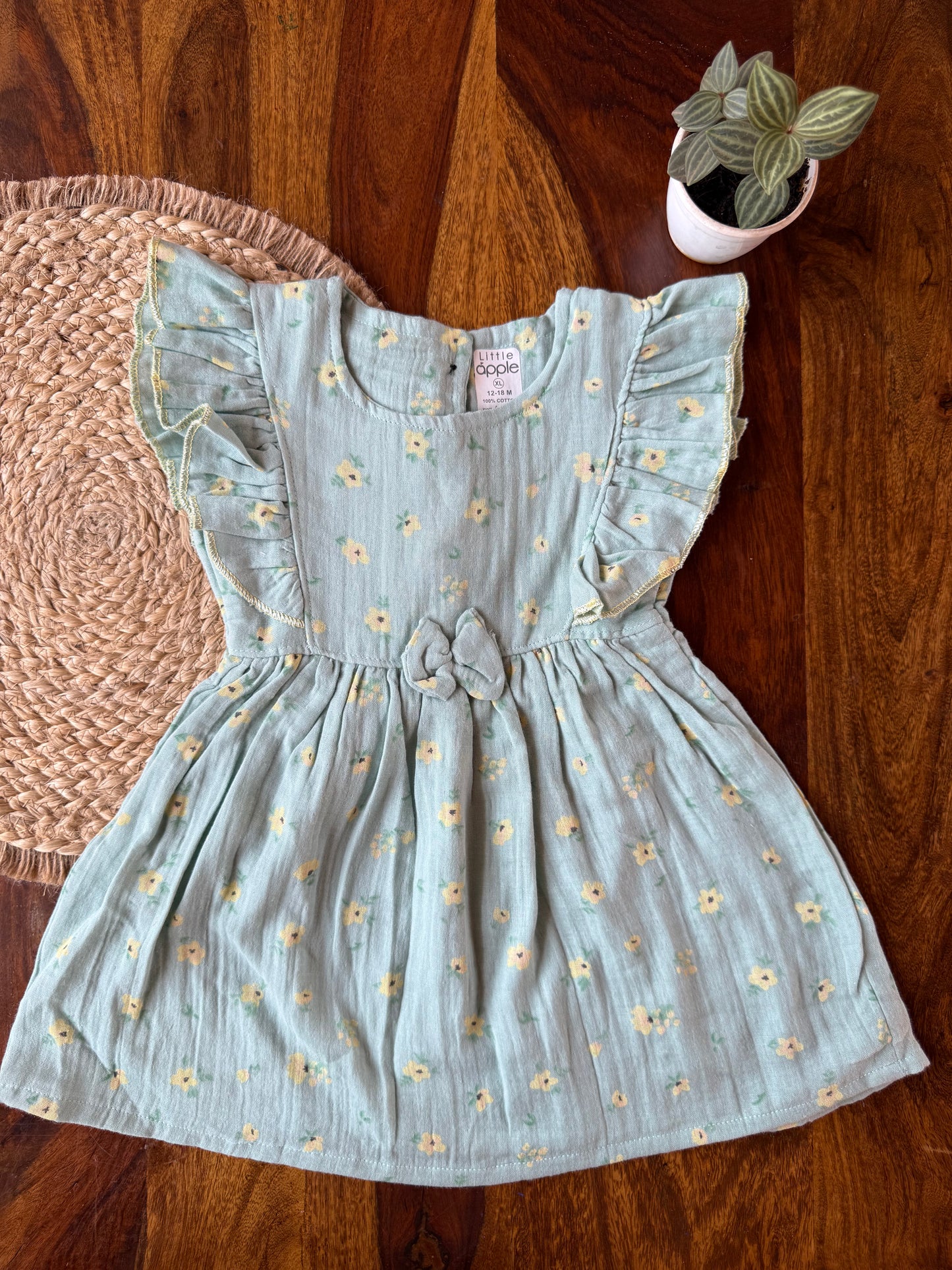 Organic Muslin Ruffle Frock