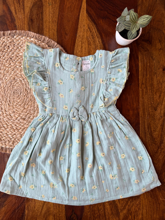 Organic Muslin Ruffle Frock