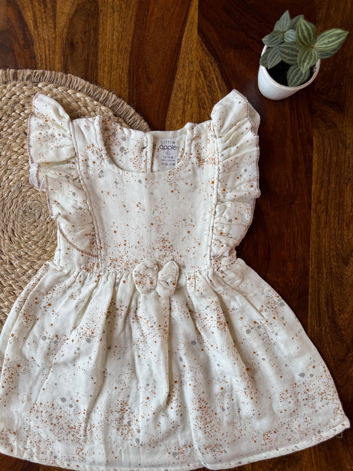 Organic Muslin Ruffle Frock