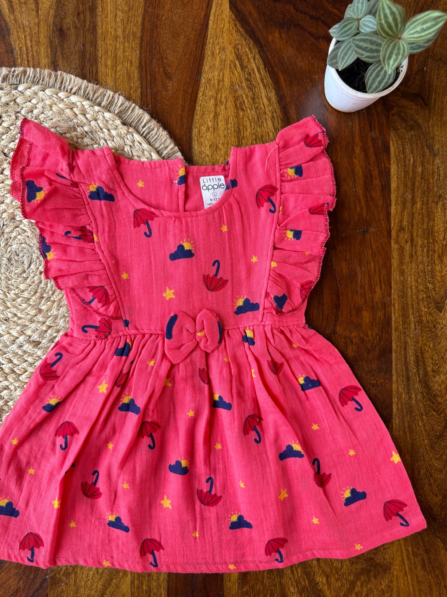 Organic Muslin Ruffle Frock