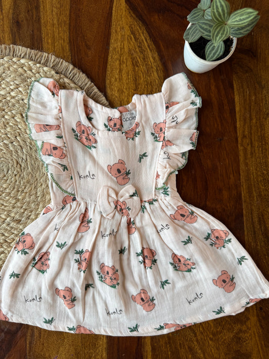 Organic Muslin Ruffle Frock