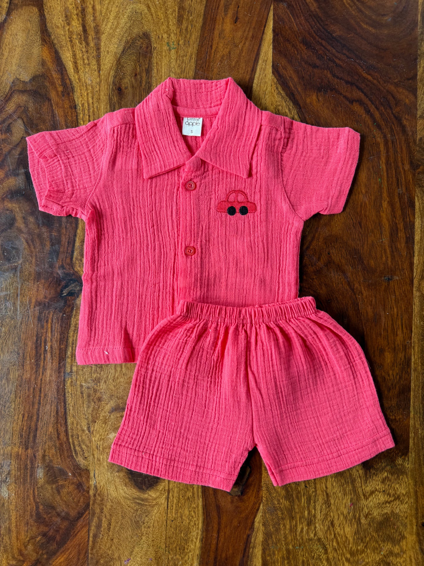 Muslin Collared Crinkled Co-Ord Set