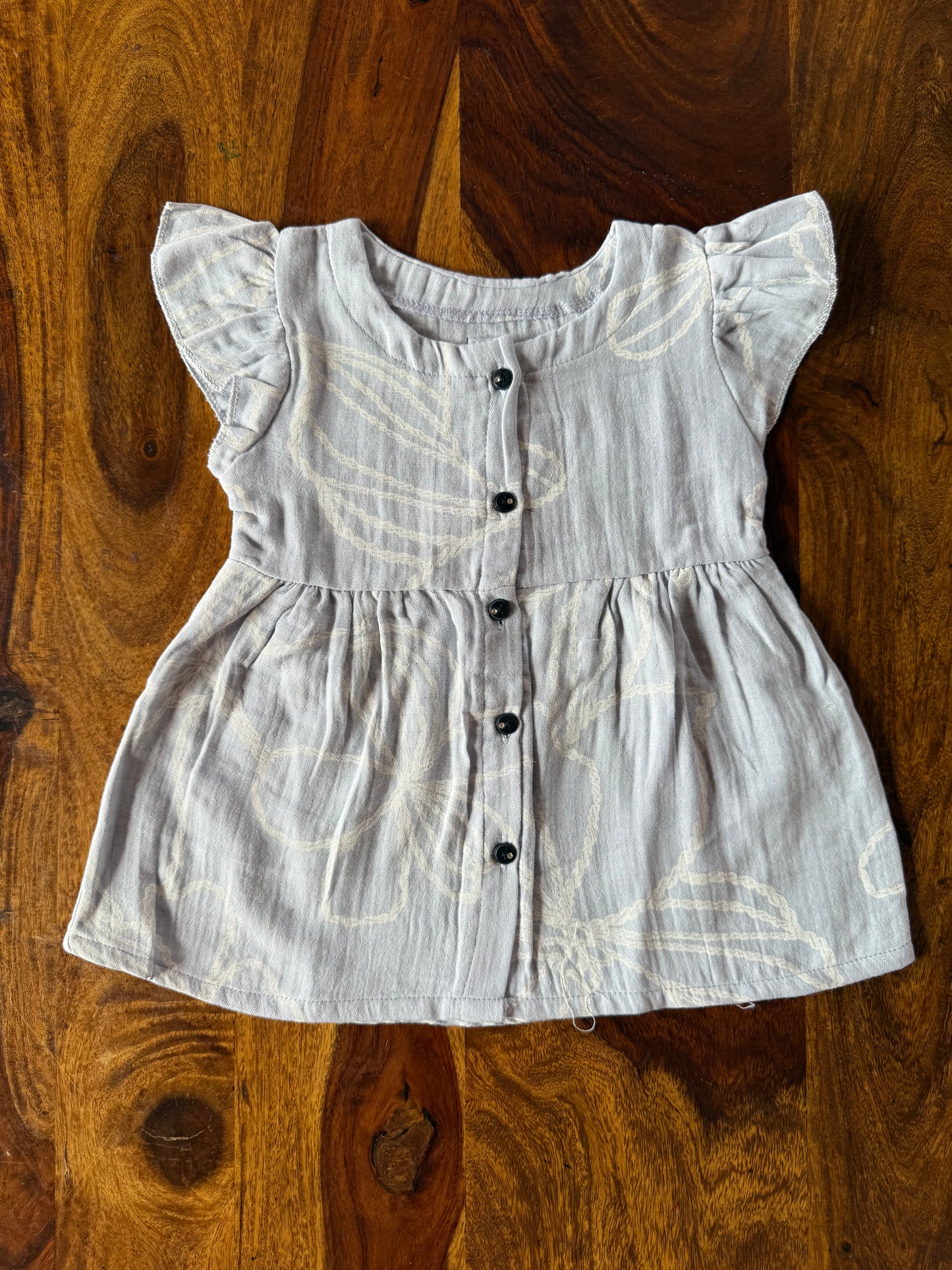 Organic Muslin Frill Frock