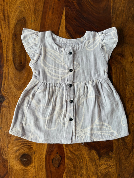 Organic Muslin Frill Frock