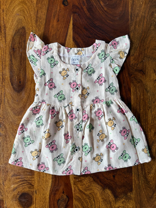 Organic Muslin Frill Frock