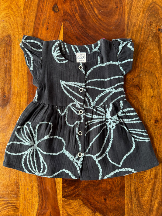 Organic Muslin Frill Frock
