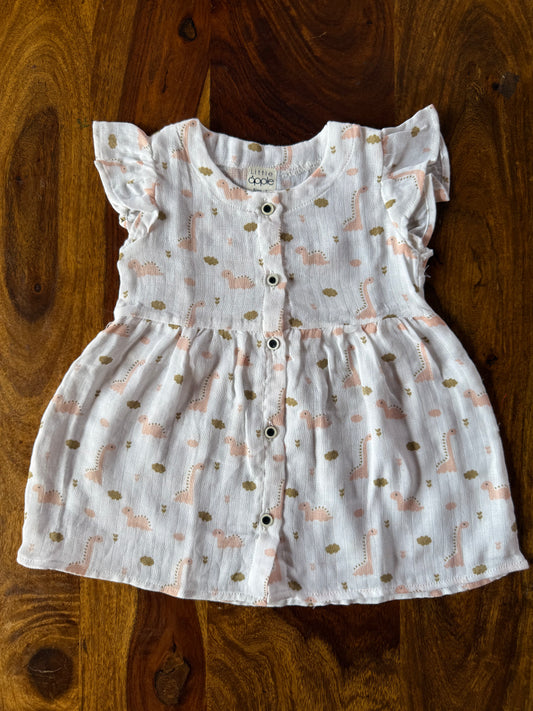 Organic Muslin Frill Frock