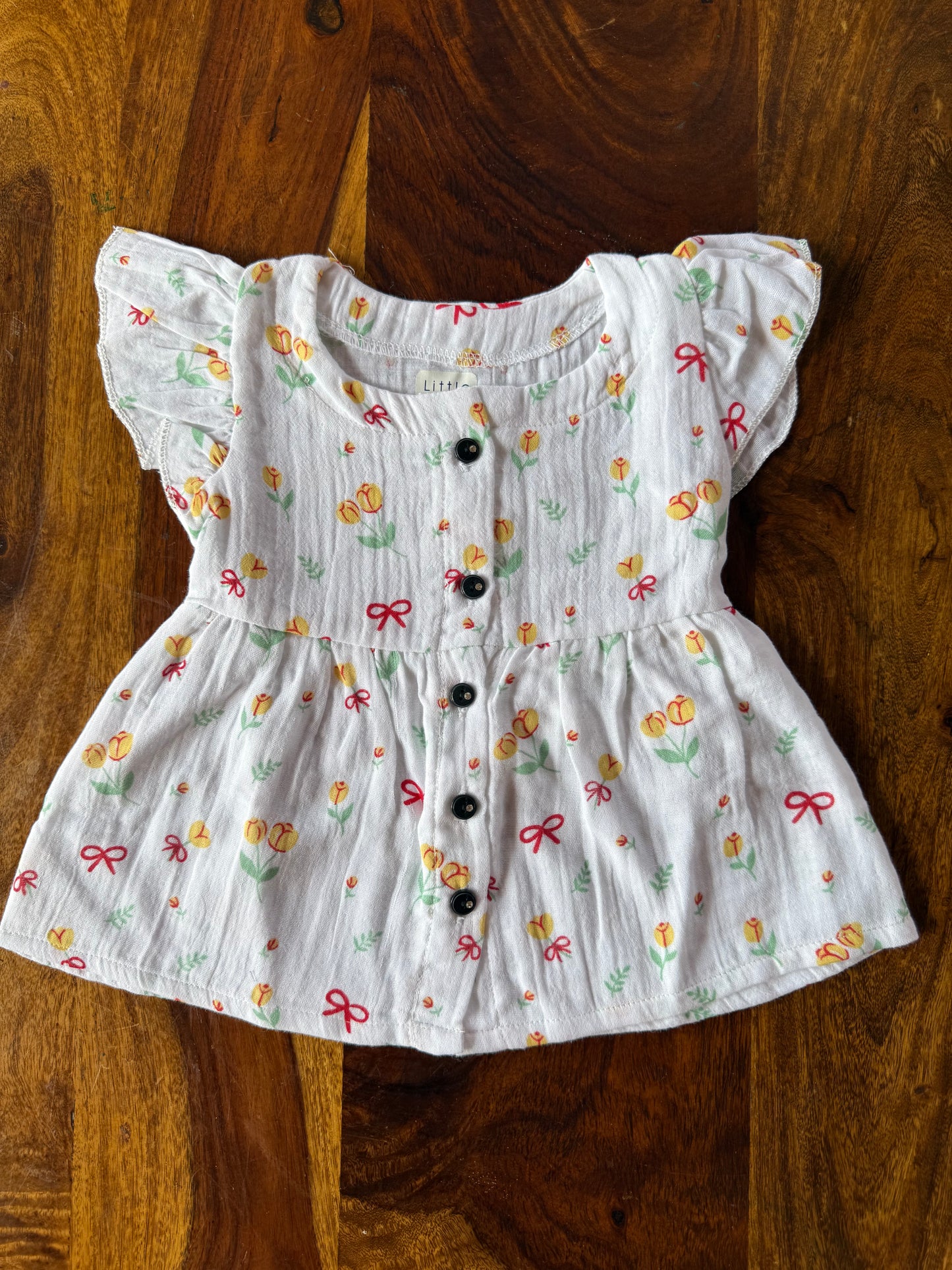 Organic Muslin Frill Frock