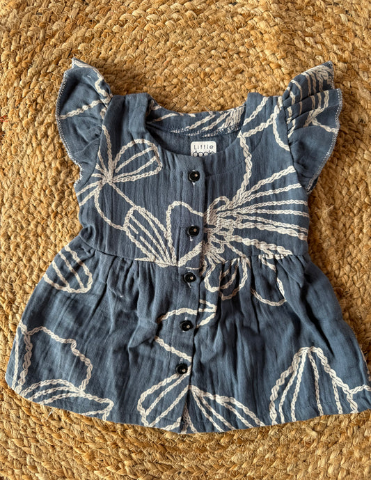 Organic Muslin Frill Frock