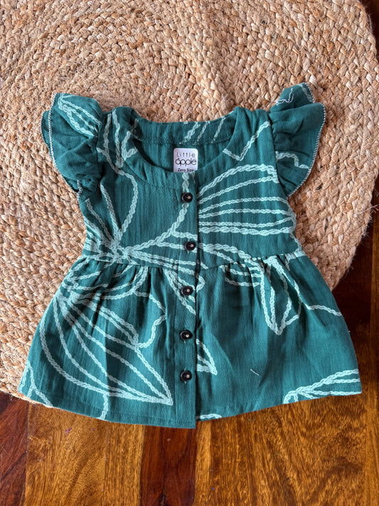 Organic Muslin Frill Frock