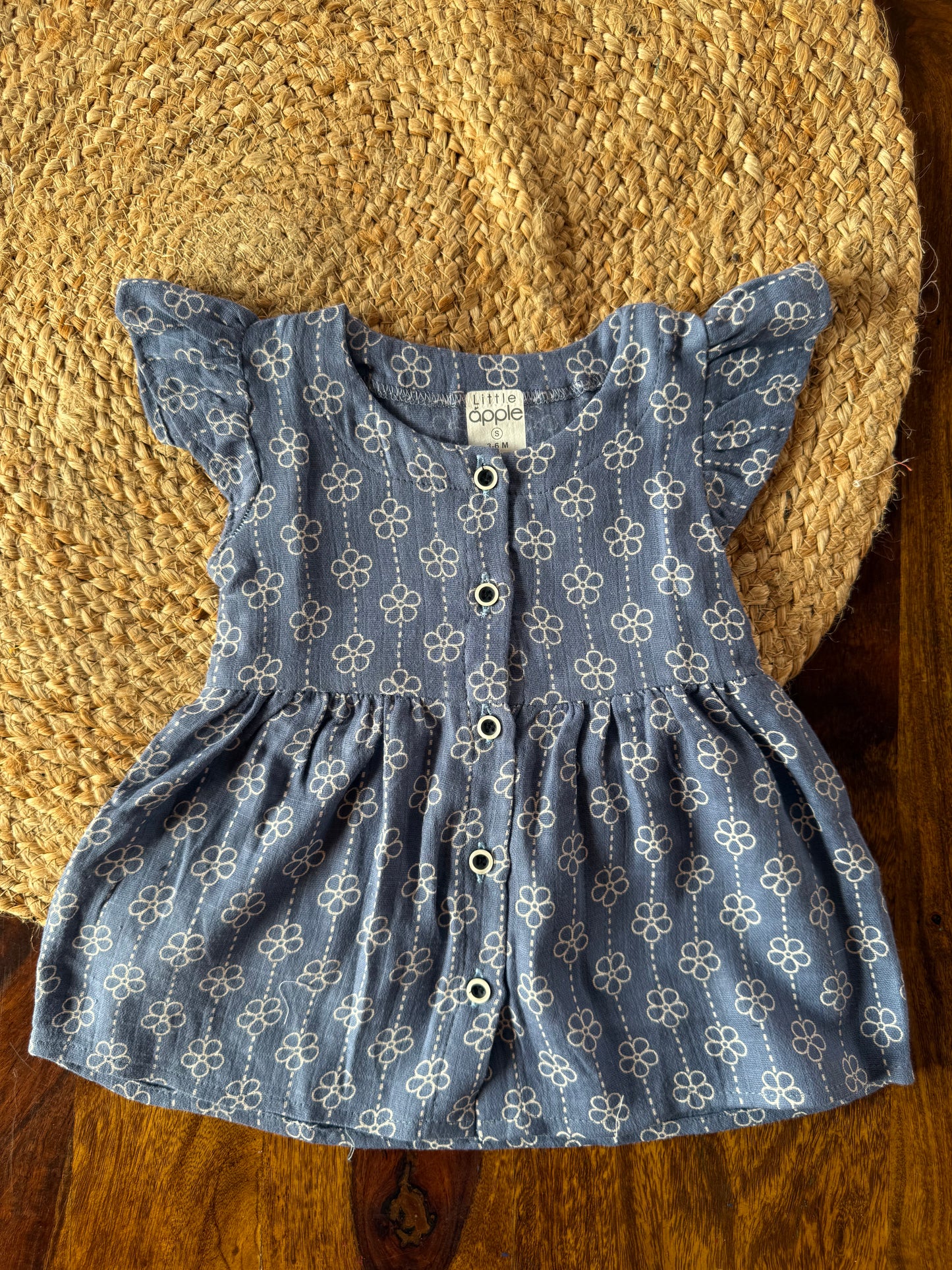 Organic Muslin Frill Frock