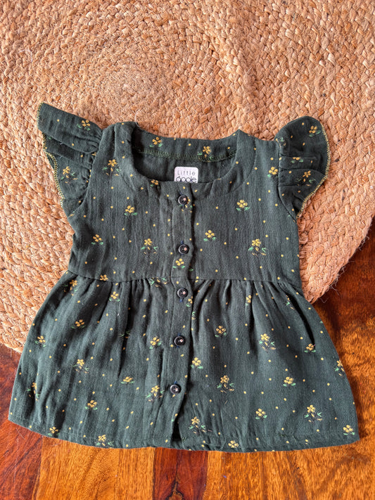 Organic Muslin Frill Frock