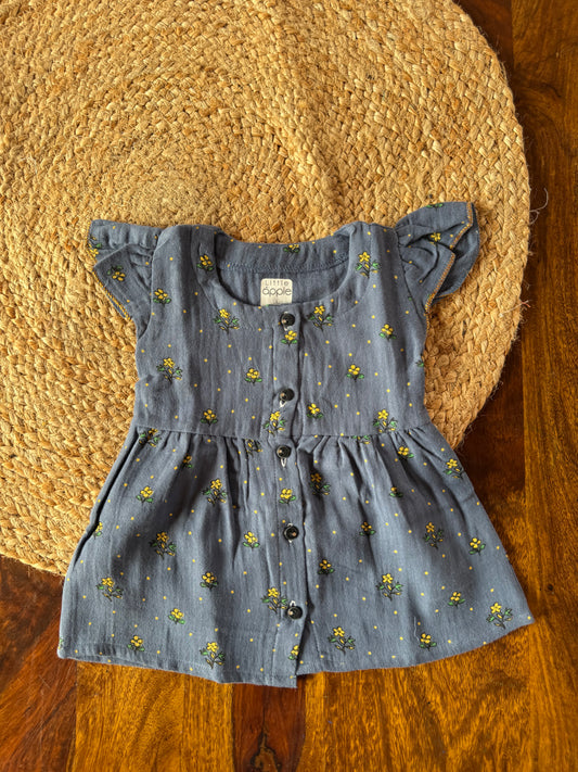 Organic Muslin Frill Frock