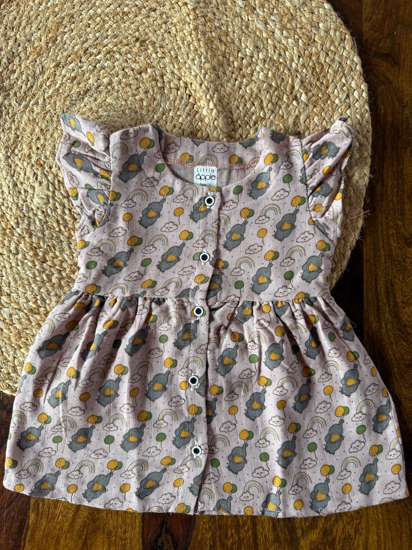 Organic Muslin Frill Frock