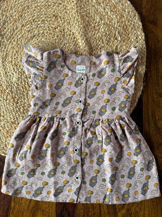 Organic Muslin Frill Frock
