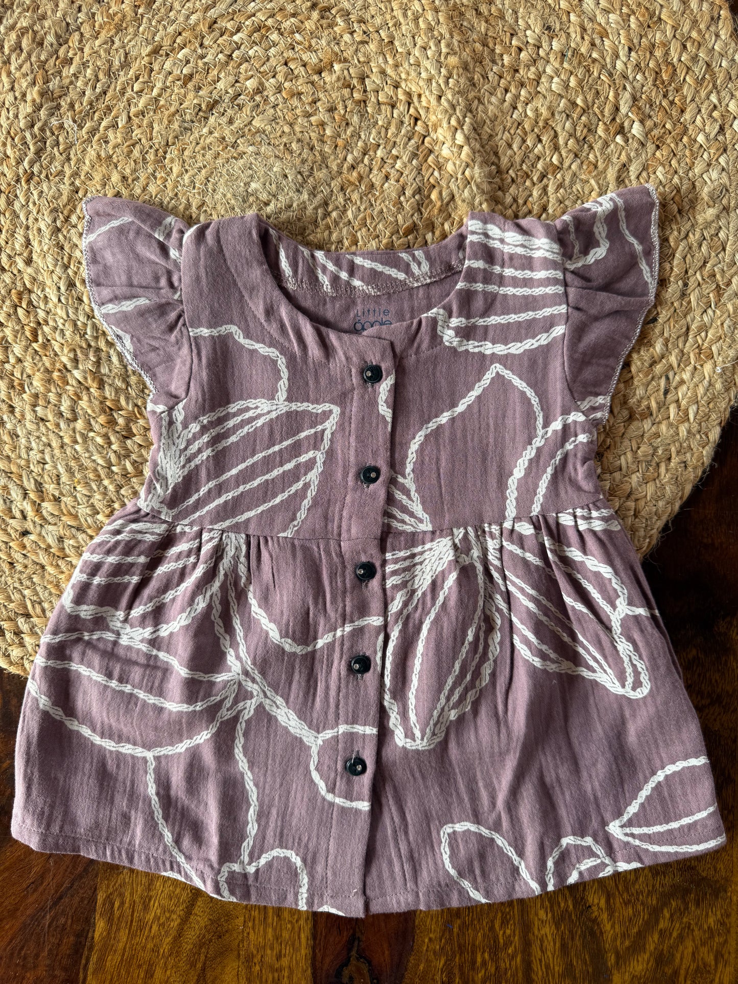 Organic Muslin Frill Frock