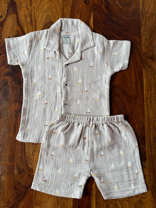 Muslin Collared Co-Ord Set