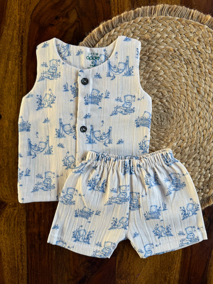Organic Muslin Jabla with Shorts