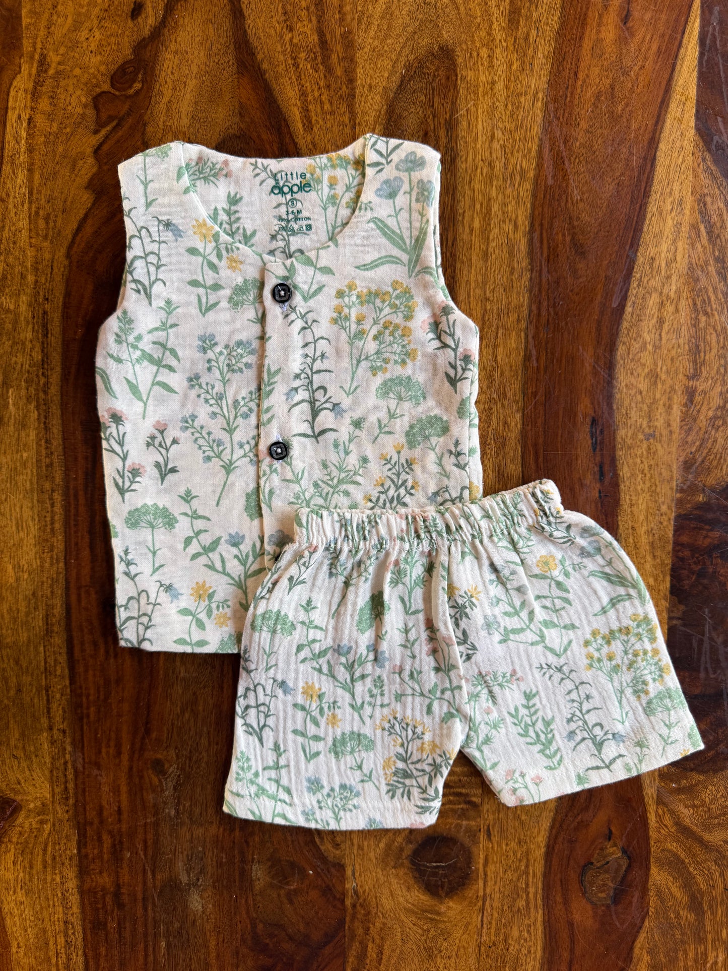 Organic Muslin Jabla with Shorts