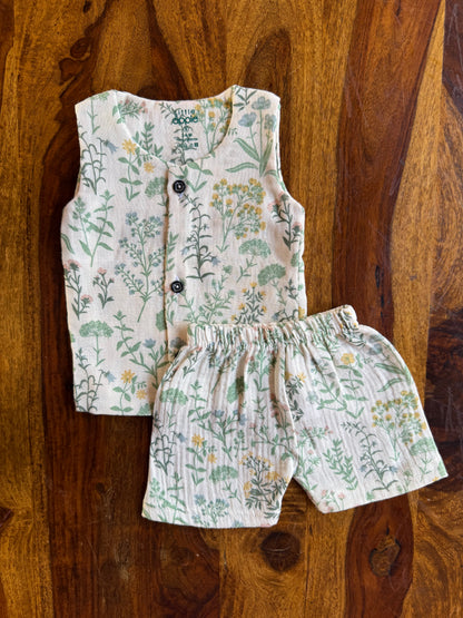 Organic Muslin Jabla with Shorts