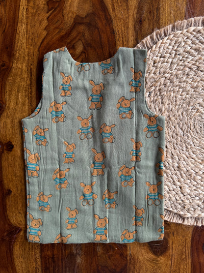 Organic Muslin Cotton Shoulder Button Jabla