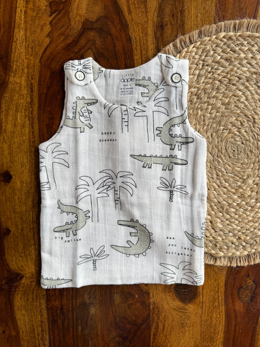 Organic Muslin Cotton Shoulder Button Jabla